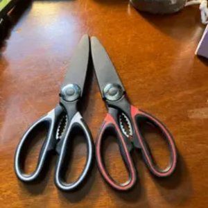 2 pack Heavy Duty Kitchen Scissors - Dishwasher Safe Meat, Poultry, and General